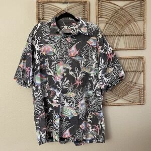 Reyn Spooner Aloha Hawaiian Tropical Fish Coral Reef Shirt Sz XXL B45 READ